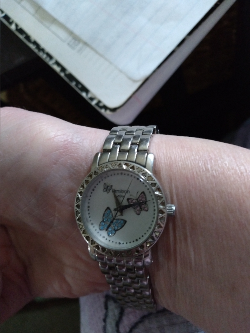 Armitron Silver Butterfly Watch